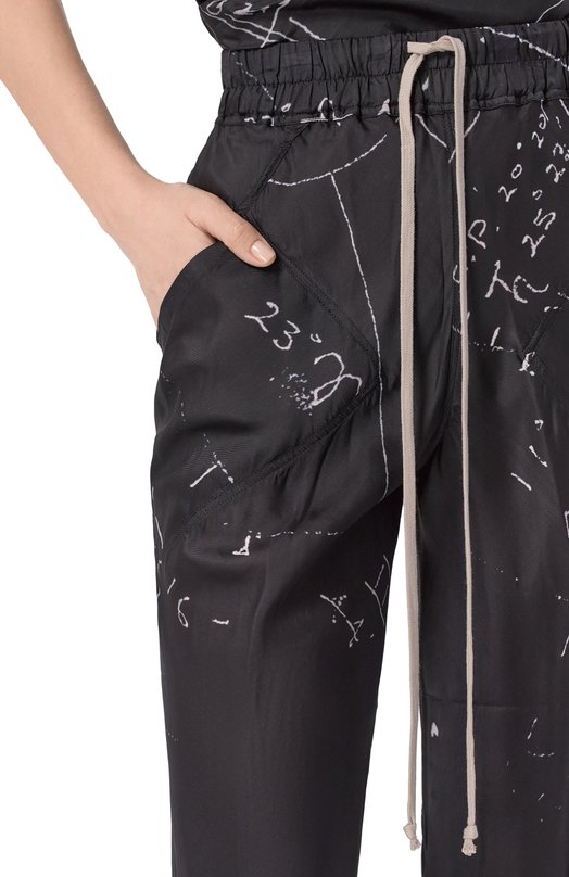 Брюки Rick Owens RP01F6304/KP1 Чёрно-белый  RP01F6304/KP1 Фото 5