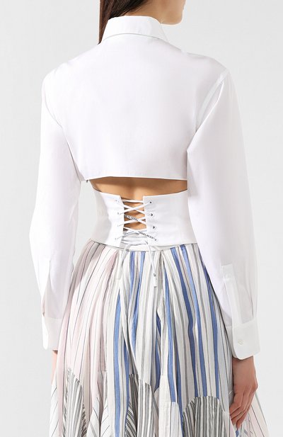 Хлопковая блузка OFF-WHITE белого цвета по цене 46600 руб., арт. 0WGA052R197440740110, фото 4 Хлопковая блузка OFF-WHITE, арт. 0WGA052R197440740110, фото 4
