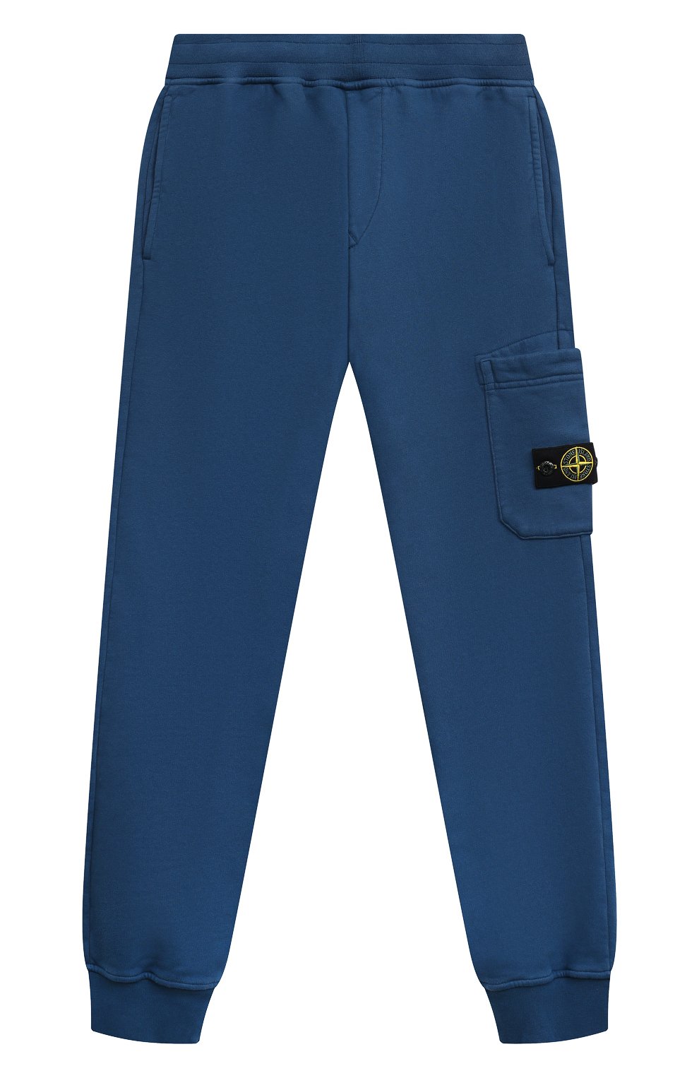 Хлопковые джоггеры STONE ISLAND синего цвета по цене 17550 руб., арт. 791661520/12, фото 1 Хлопковые джоггеры STONE ISLAND, арт. 791661520/12, фото 1