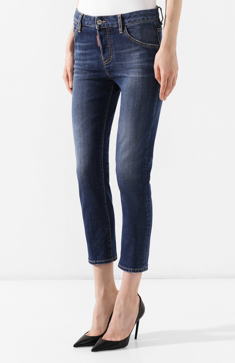 Джинсы DSQUARED2 темно-синего цвета по цене 31150 руб., арт. S75LB0229/S30664, фото 3 Джинсы DSQUARED2, арт. S75LB0229/S30664, фото 3