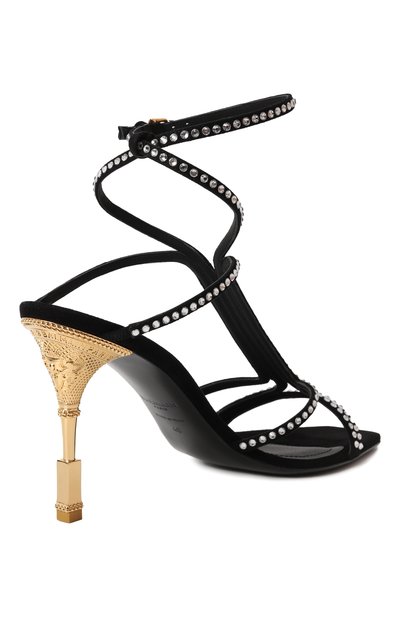 Замшевые босоножки moneta 95 BALMAIN, арт. BN1UH909/LCCD, фото 5