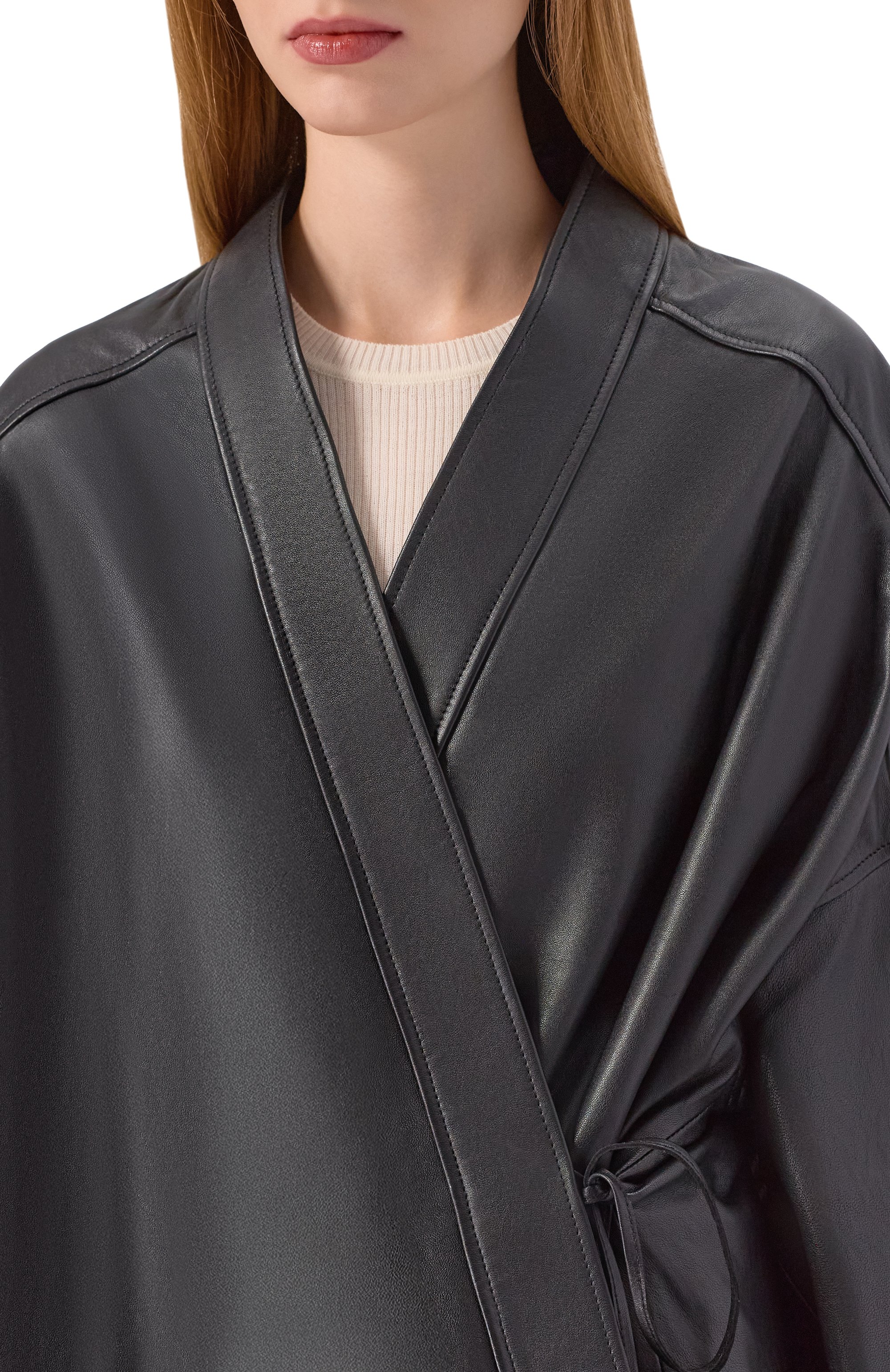 Кожаная куртка 12 STOREEZ черного цвета по цене 120000 руб., арт. 124049, фото 5 Кожаная куртка 12 STOREEZ, арт. 124049, фото 5