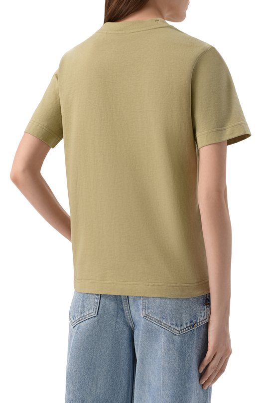 Хлопковая футболка Burberry 8119404 Хаки  8119404 Фото 4