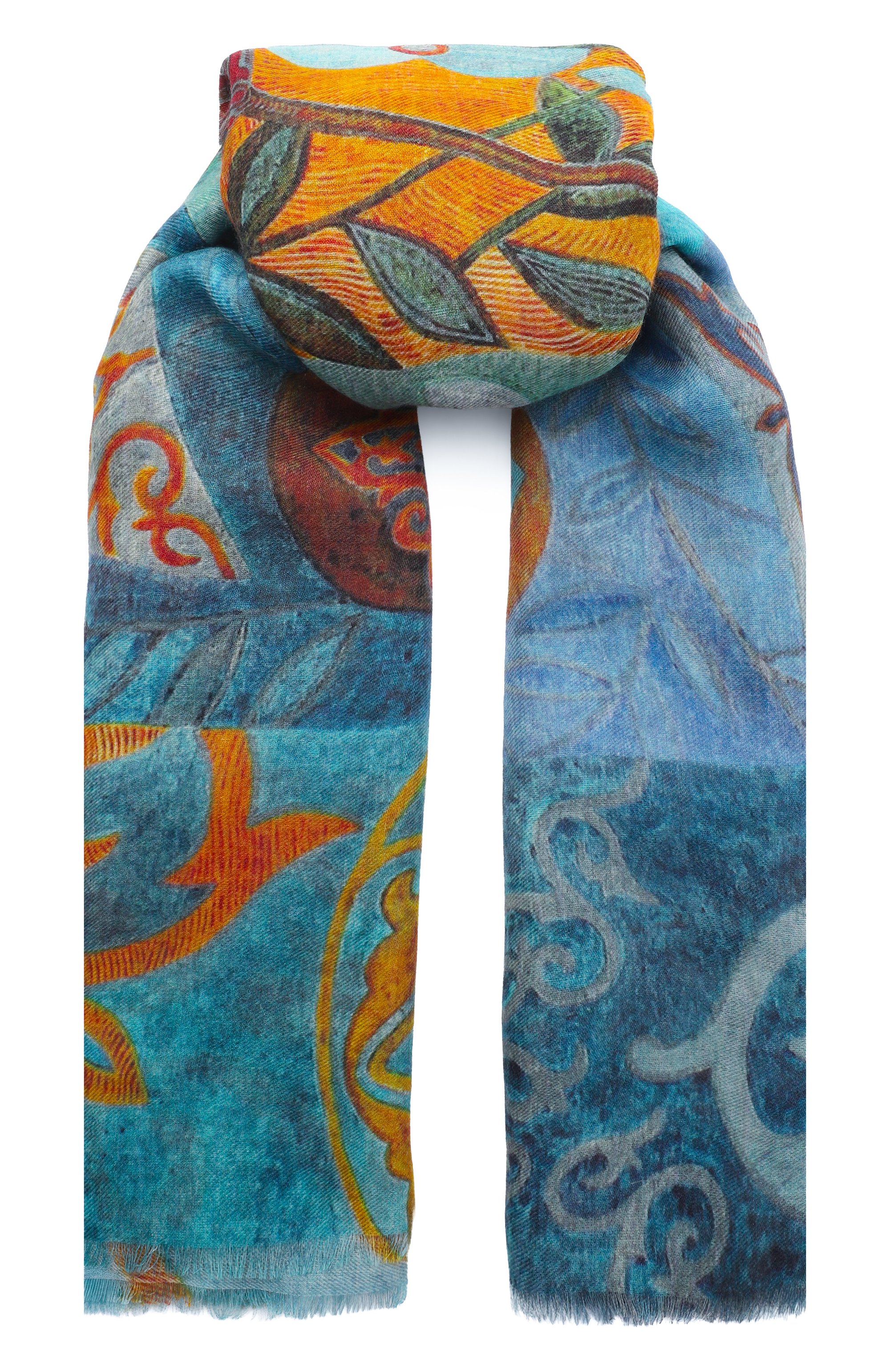 Шаль праздник весны из кашемира и шерсти GOURJI, арт. 91150255/442191117, фото 1