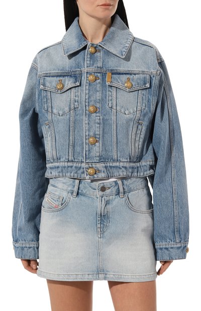 Джинсовая куртка BALMAIN голубого цвета по цене 188000 руб., арт. AF1TC080DC99, фото 3 Джинсовая куртка BALMAIN, арт. AF1TC080DC99, фото 3
