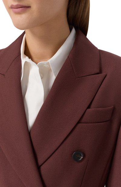 Шерстяной жакет BRUNELLO CUCINELLI бордового цвета по цене 499500 руб., арт. MG5537243P, фото 5 Шерстяной жакет BRUNELLO CUCINELLI, арт. MG5537243P, фото 5