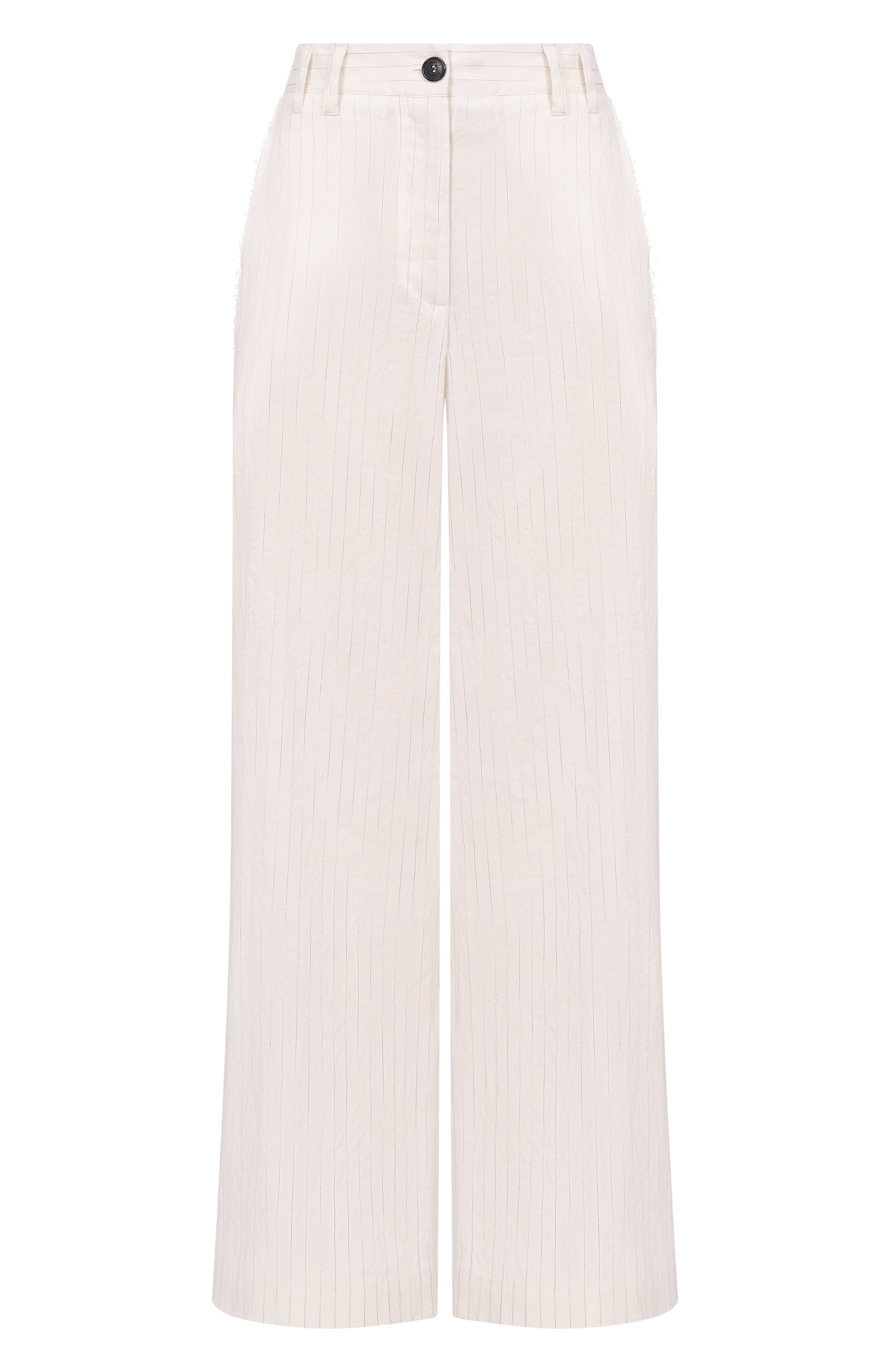 Брюки изо льна и хлопка ISABEL BENENATO белого цвета по цене 77900 руб., арт. DW03S26, фото 1 Брюки изо льна и хлопка ISABEL BENENATO, арт. DW03S26, фото 1