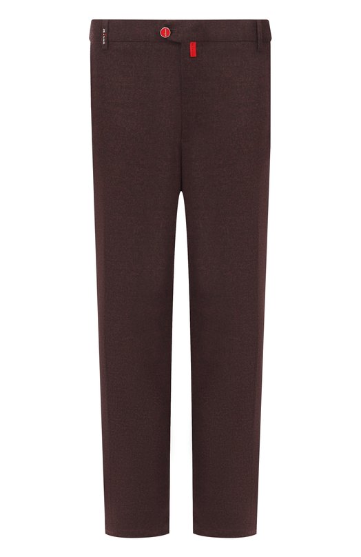 Шерстяные брюки Kiton UFPPER/ZIP Коричневый UFPPER/ZIP