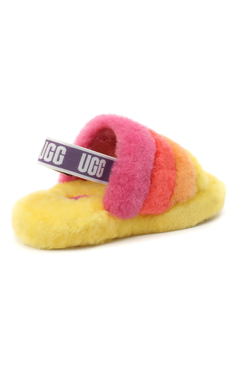 Тапочки fluff yeah slide UGG желтого цвета по цене 11700 руб., арт. 1116157K_YRNB, фото 3 Тапочки fluff yeah slide UGG, арт. 1116157K_YRNB, фото 3