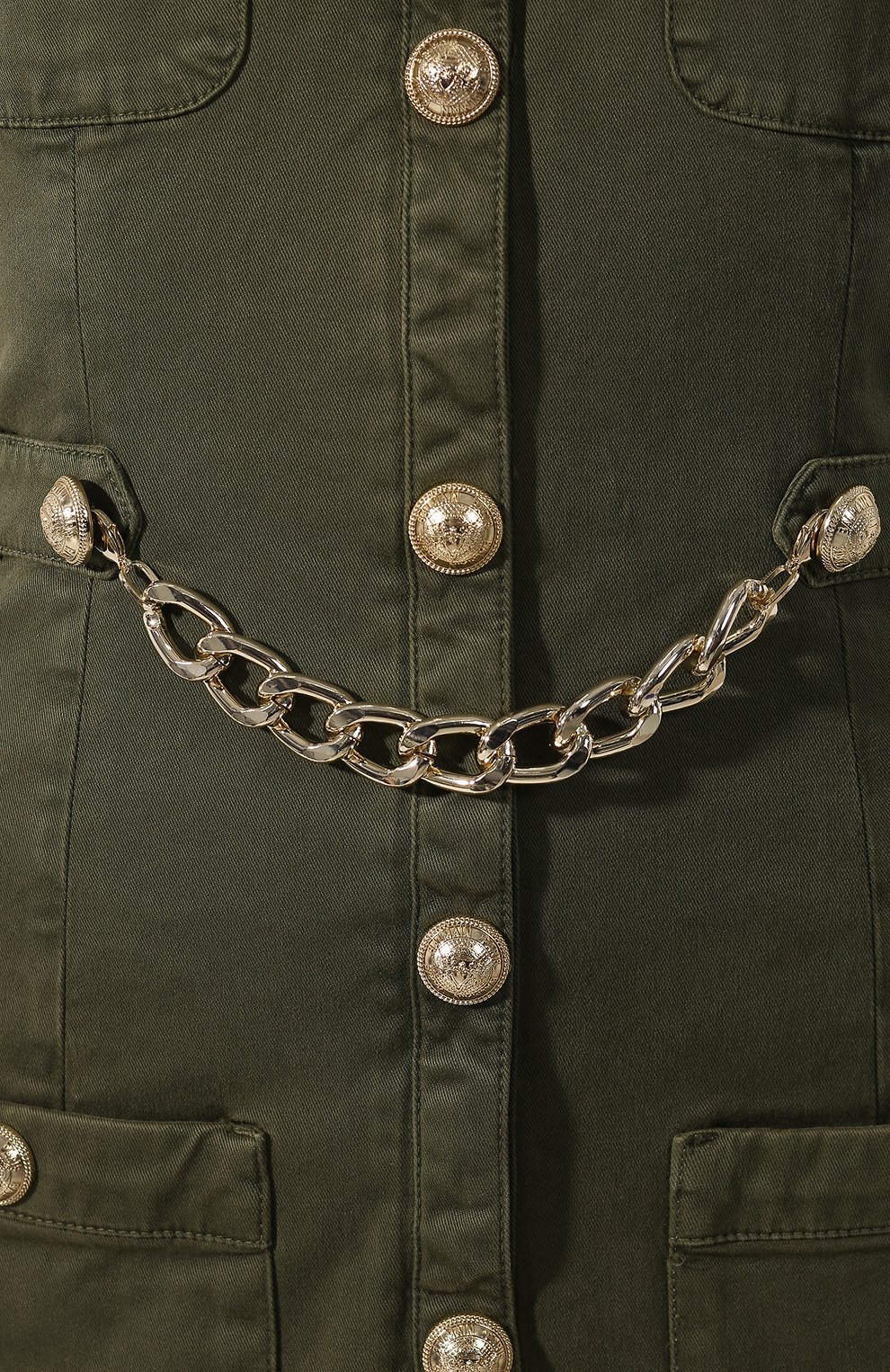 Платье BALMAIN хаки цвета по цене 118500 руб., арт. TF16070/C195, фото 5 Платье BALMAIN, арт. TF16070/C195, фото 5