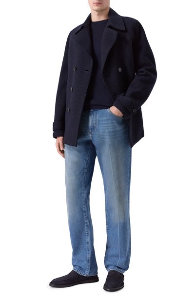 Замшевые лоферы GREEN GEORGE темно-синего цвета по цене 49500 руб., арт. 1049/LIGHT, фото 2 Замшевые лоферы GREEN GEORGE, арт. 1049/LIGHT, фото 2