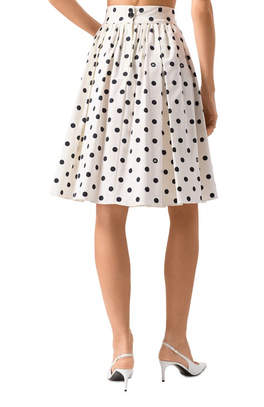 Хлопковая юбка Dolce & Gabbana F4CLQT/FSFNM Белый  F4CLQT/FSFNM Фото 4
