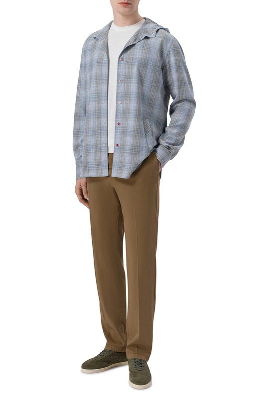 Футболка из шелка и хлопка Kiton UMK0874 Белый  UMK0874 Фото 2