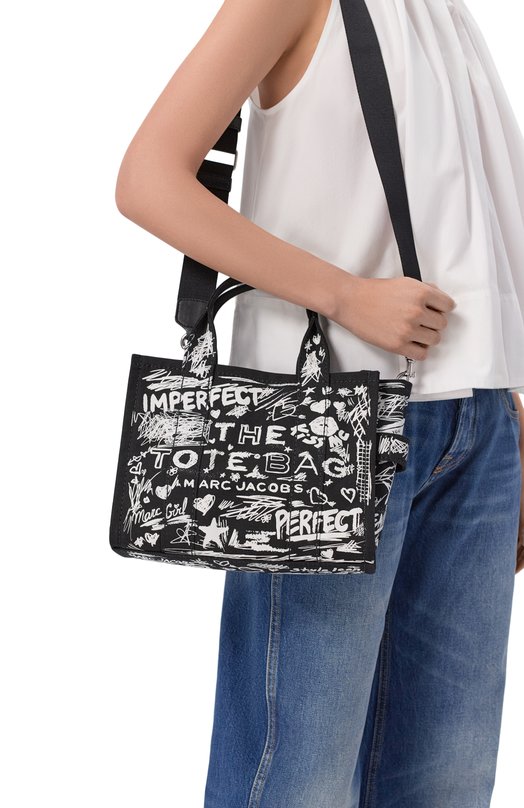 Сумка The Punk Scribble Tote Bag small MARC JACOBS (THE) 2S6HTT016H02 Чёрно-белый  2S6HTT016H02 Фото 2
