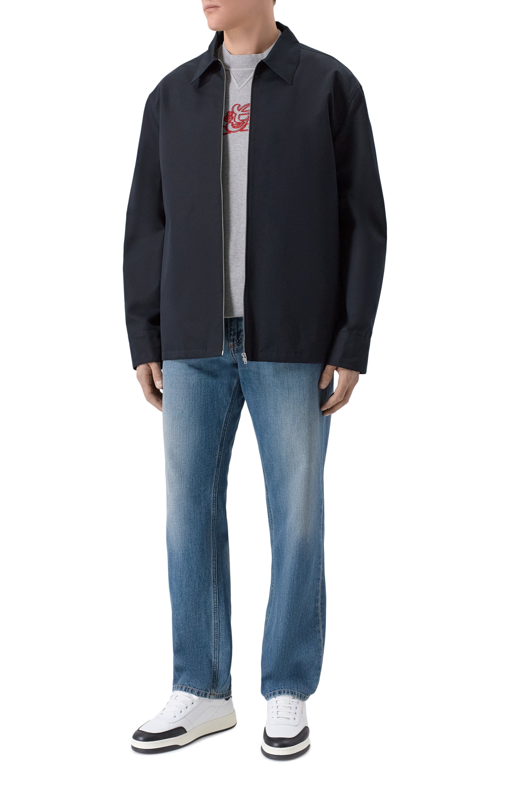 Хлопковая футболка DOLCE & GABBANA серого цвета по цене 85850 руб., арт. G8T06Z/G7P0N, фото 2 Хлопковая футболка DOLCE & GABBANA, арт. G8T06Z/G7P0N, фото 2