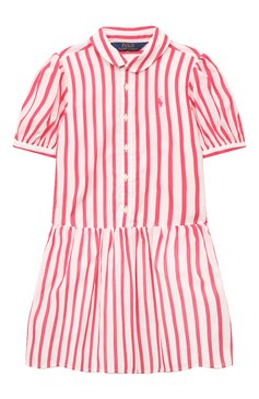 Детское хлопковое платье POLO RALPH LAUREN фуксия цвета, арт. 312862421 | Фото 1 (Рукава: Короткие; Материал внешний: Хлопок; Девочки Кросс-КТ: Платье-одежда; Случай: Повседневный; Драгоценные камни: Проставлено; Материал сплава: Проставлено; Региональные ограничения белый список (Axapta Mercury): Не проставлено; Ростовка одежда: 5 лет | 110 см, 6 лет | 116 см)
