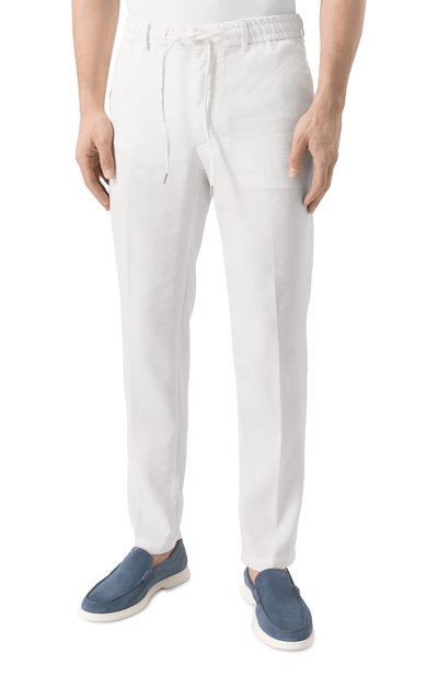 Брюки изо льна и вискозы BOSS, арт. 50540480, фо�то 3