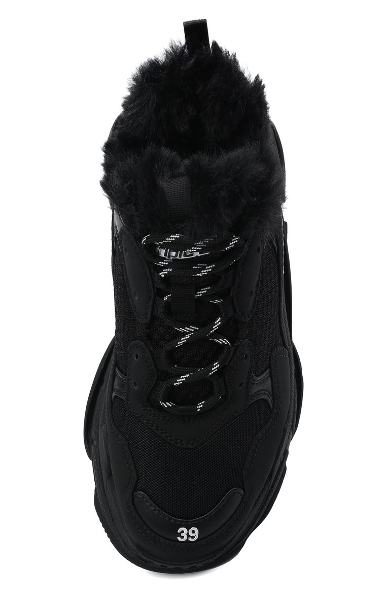 Женские комбинированные кроссовки triple s BALENCIAGA черного цвета, арт. 668562/W3CQ5 | Фото 6 (Материал внешний: Экокожа, Текстиль; Подошва: Платформа; Материал утеплителя: Экомех; Стили: Гранж, Кэжуэл; Региональные ограничения белый список (Axapta Mercury): Не проставлено; Кросс-КТ: Низкие; толщина подошвы: 5,8, 6; ширина носка стельки: 8,3, 8,5)
