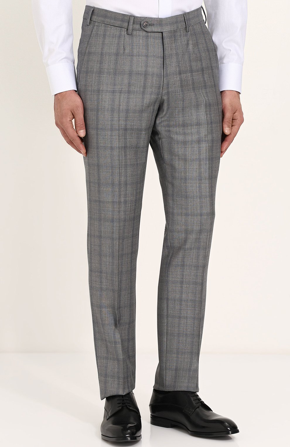 Шерстяной костюм в клетку с пиджаком на двух пуговицах ZEGNA, арт. 322107/221225, фото 4