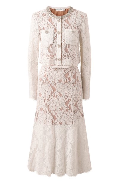 Платье из вискозы и хлопка SELF-PORTRAIT, арт. RS25053MB, фото 1