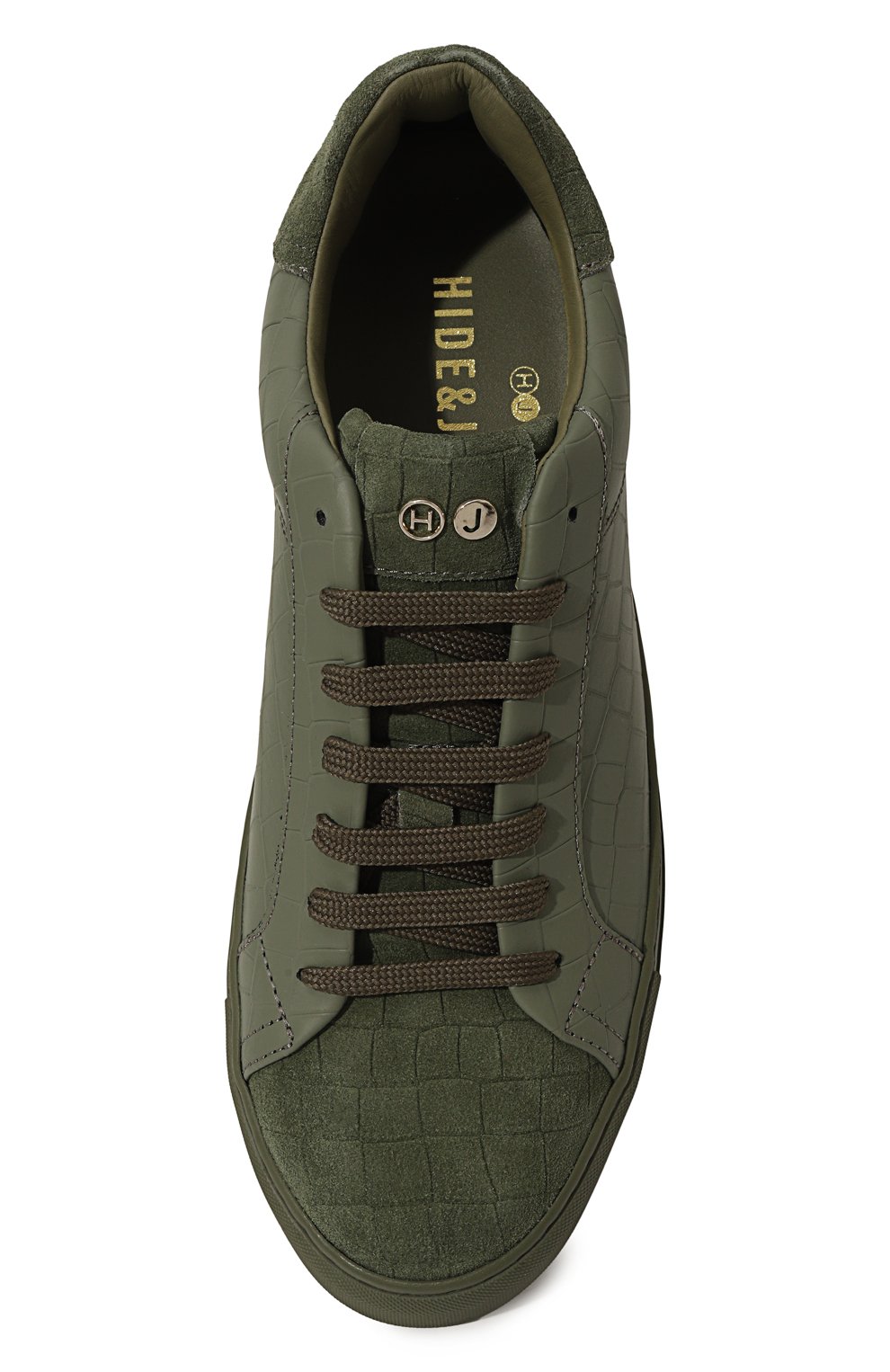 Кожаные кеды essence HIDE AND JACK хаки цвета по цене 17950 руб., арт. ED0BL, фото 6 Кожаные кеды essence HIDE AND JACK, арт. ED0BL, фото 6