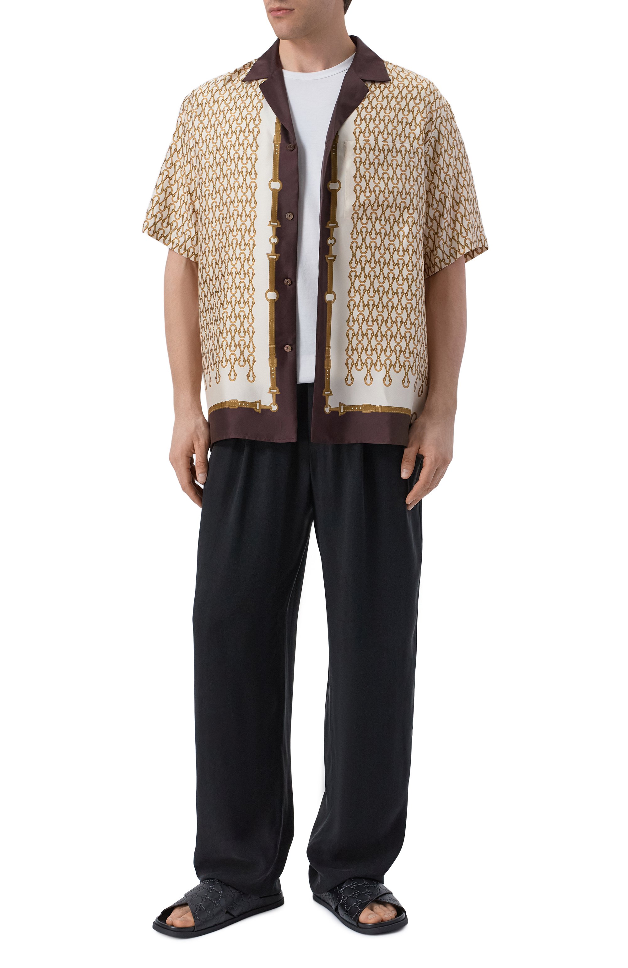 Кожаные шлепанцы GUCCI, арт. 834940/AADMJ, фото 2