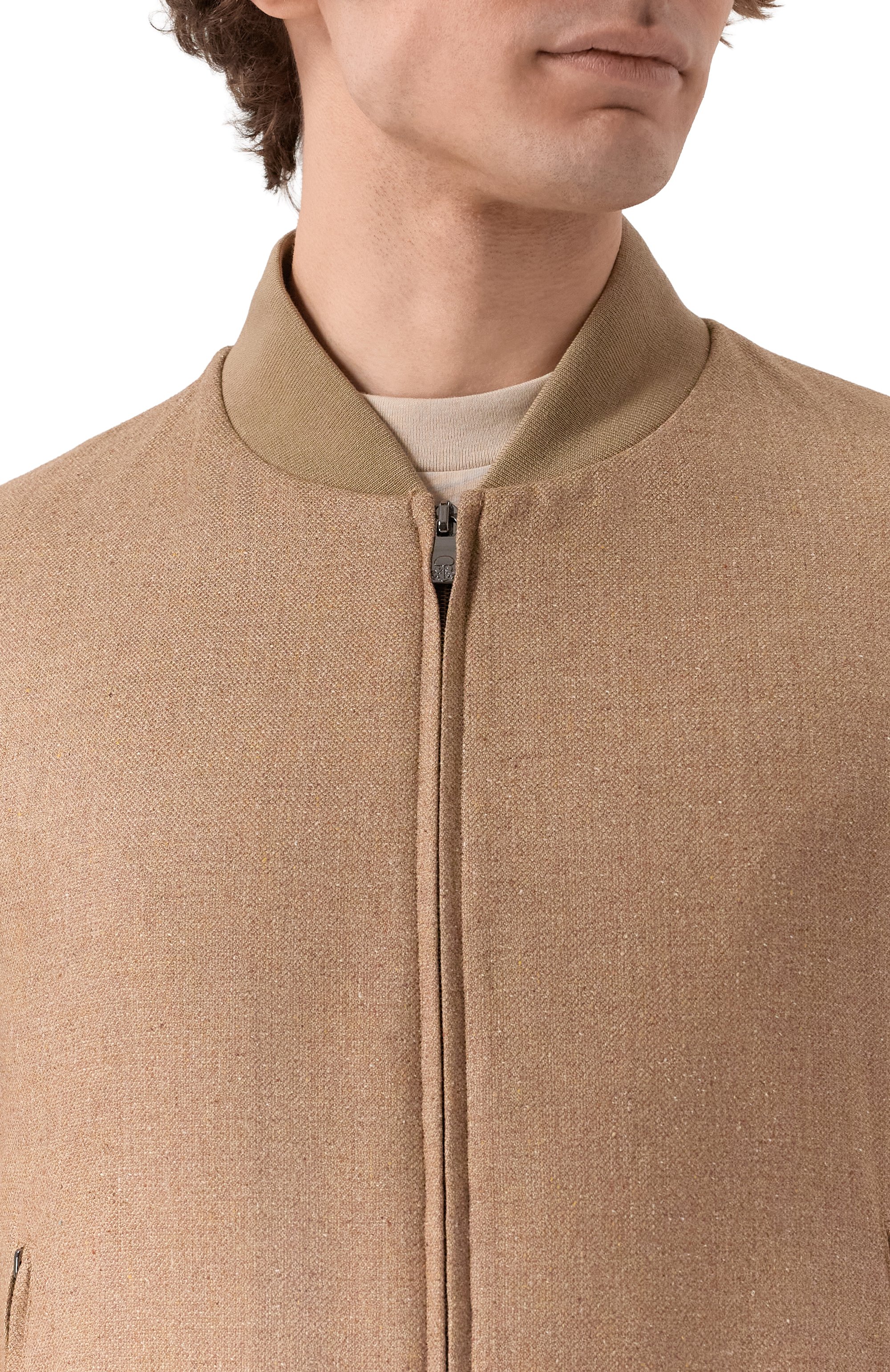 Бомбер из шелка и шерсти CORNELIANI бежевого цвета по цене 115500 руб., арт. 27L588/2718266, фото 5 Бомбер из шелка и шерсти CORNELIANI, арт. 27L588/2718266, фото 5