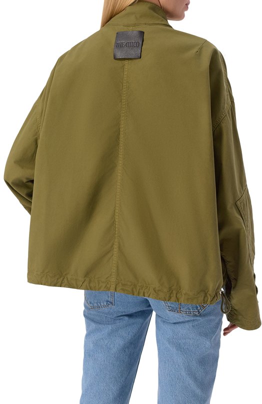 Хлопковая куртка The Attico 260WCB00103/CCC1230D Хаки  260WCB00103/CCC1230D Фото 4