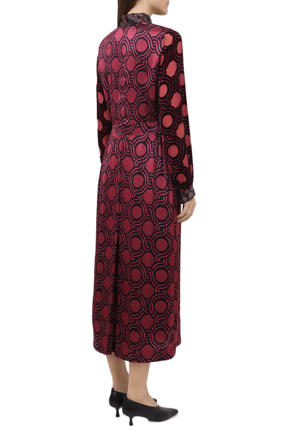 Атласное платье DRIES VAN NOTEN, арт. 202-38624-1278, фото 4
