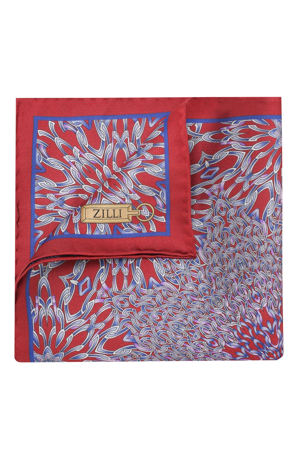 Шелковый платок ZILLI красного цвета по цене 8995 руб., арт. 50700/HANDKERCHIEFS, фото 1 Шелковый платок ZILLI, арт. 50700/HANDKERCHIEFS, фото 1