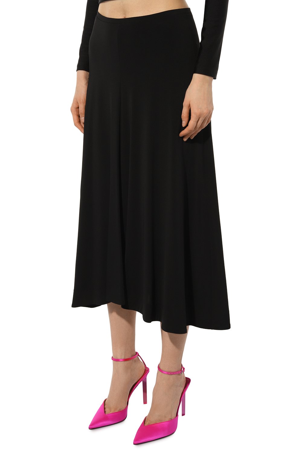 Юбка из вискозы JIL SANDER черного цвета по цене 76350 руб., арт. J02MA0138/J66280, фото 3 Юбка из вискозы JIL SANDER, арт. J02MA0138/J66280, фото 3