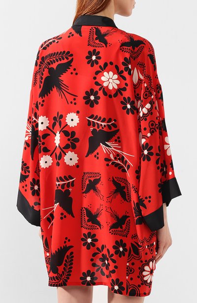 Шелковый кардиган REDVALENTINO красного цвета по цене 97550 руб., арт. RR0CJA30/QJR, фото 4 Шелковый кардиган REDVALENTINO, арт. RR0CJA30/QJR, фото 4