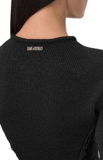 Платье из вискозы THE ATTICO черного цвета по цене 155500 руб., арт. 261WCA00525/KVV097AA, фото 4 Платье из вискозы THE ATTICO, арт. 261WCA00525/KVV097AA, фото 4
