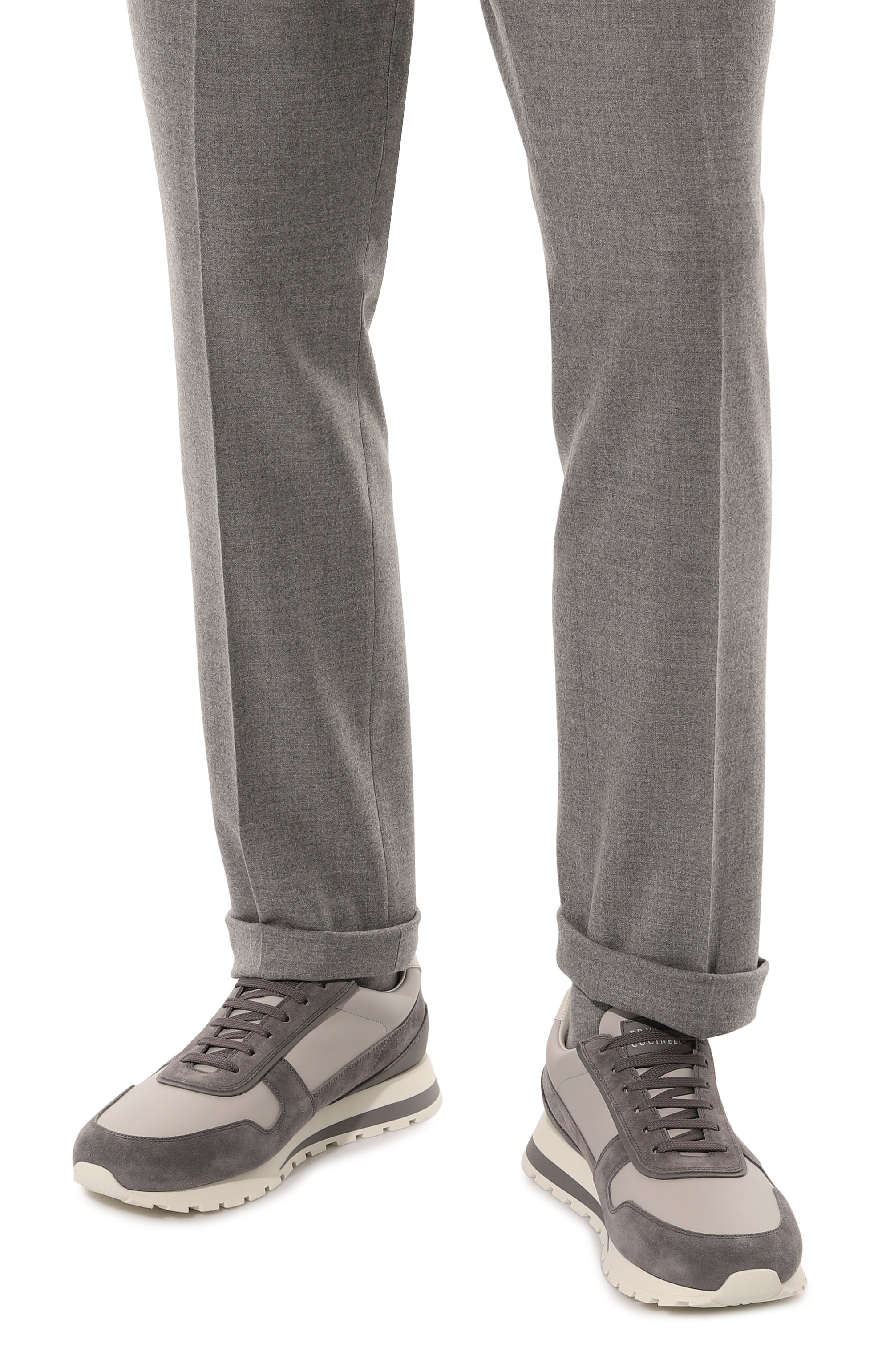 Кожаные кроссовки BRUNELLO CUCINELLI, арт. MZUPSGA289, фото 3