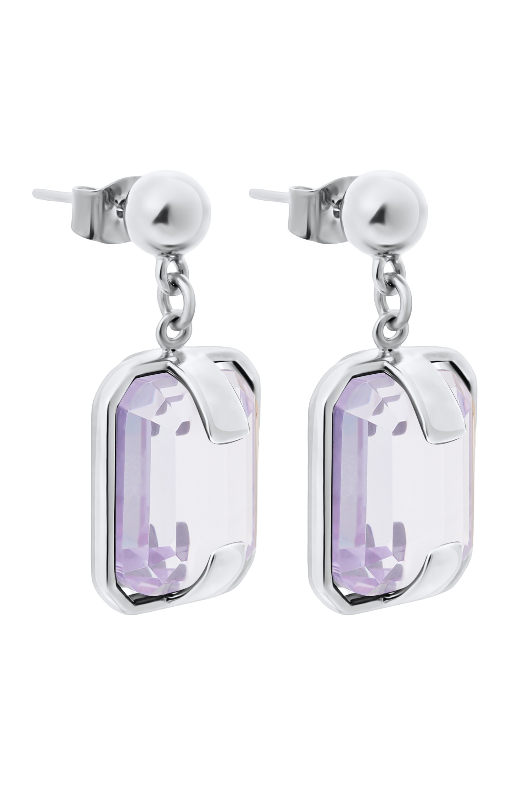 Серьги CRYSTALLINE JEWELLERY сиреневого цвета по цене 13090 руб., арт. 302W, фото 3 Серьги CRYSTALLINE JEWELLERY, арт. 302W, фото 3