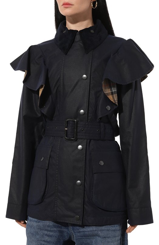 Хлопковая куртка Chloé x Barbour Chloé CHC23SVE90048 Синий  CHC23SVE90048 Фото 3