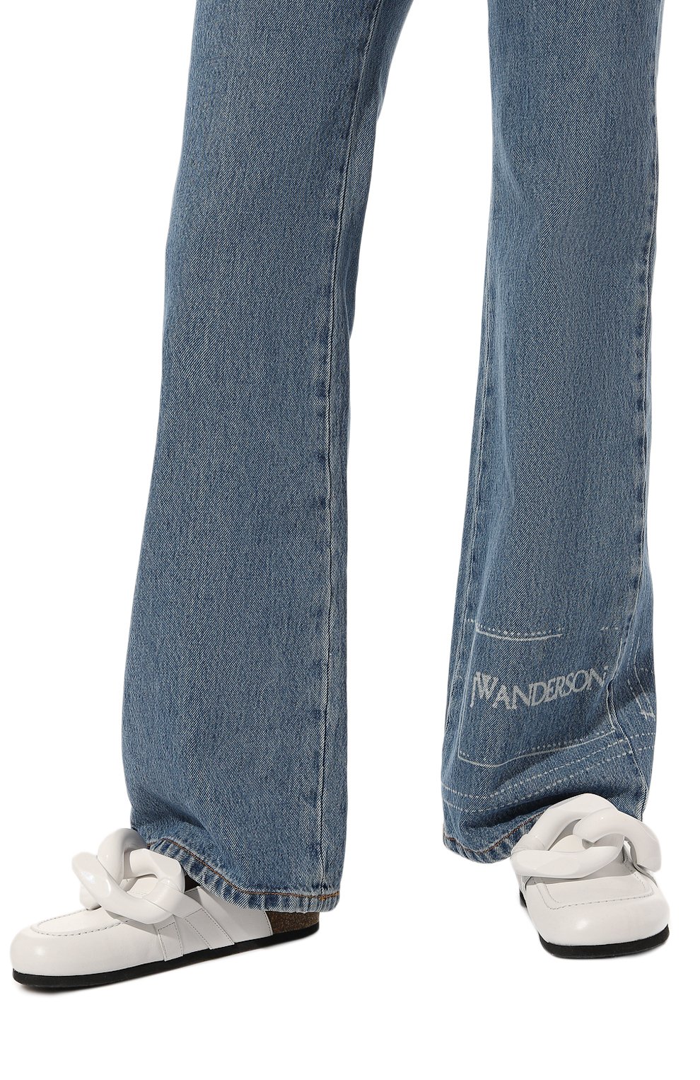 Кожаные сабо chain JW ANDERSON белого цвета по цене 50920 руб., арт. AN35004A 15000, фото 3 Кожаные сабо chain JW ANDERSON, арт. AN35004A 15000, фото 3