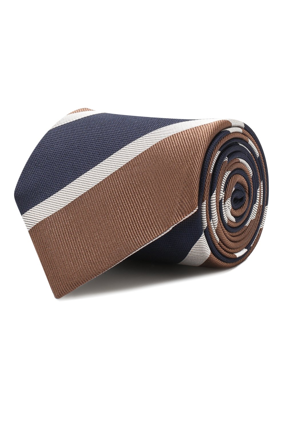 Шелковый галстук CORNELIANI коричневого цвета по цене 11050 руб., арт. 85U302-0120321/00, фото 1 Шелковый галстук CORNELIANI, арт. 85U302-0120321/00, фото 1