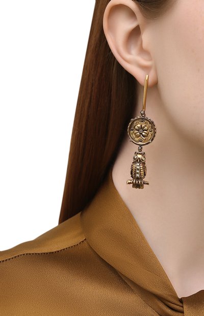Серьги ALEXANDER MCQUEEN золотого цвета по цене 58200 руб., арт. 650458/J160Z, фото 2 Серьги ALEXANDER MCQUEEN, арт. 650458/J160Z, фото 2