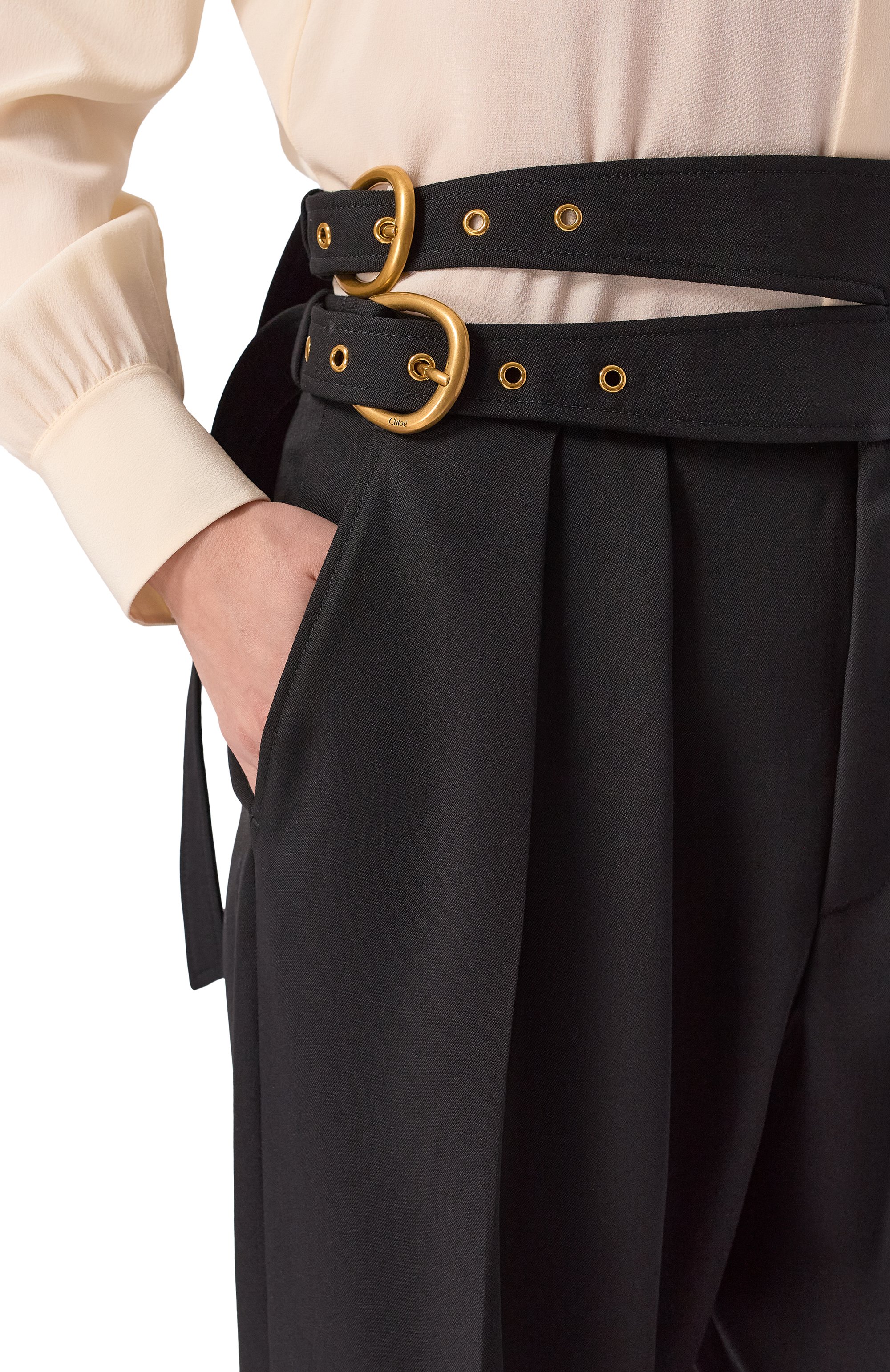 Шерстяные брюки CHLOÉ, арт. CH26SPA08067, фото 5