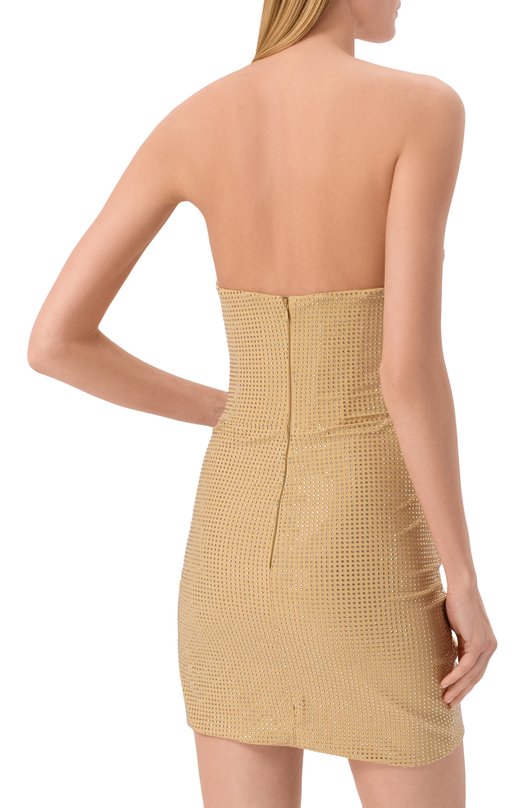 Платье с отделкой стразами Kamilla Purshie KP 2026/14 Жёлтый  KP 2026/14 Фото 4