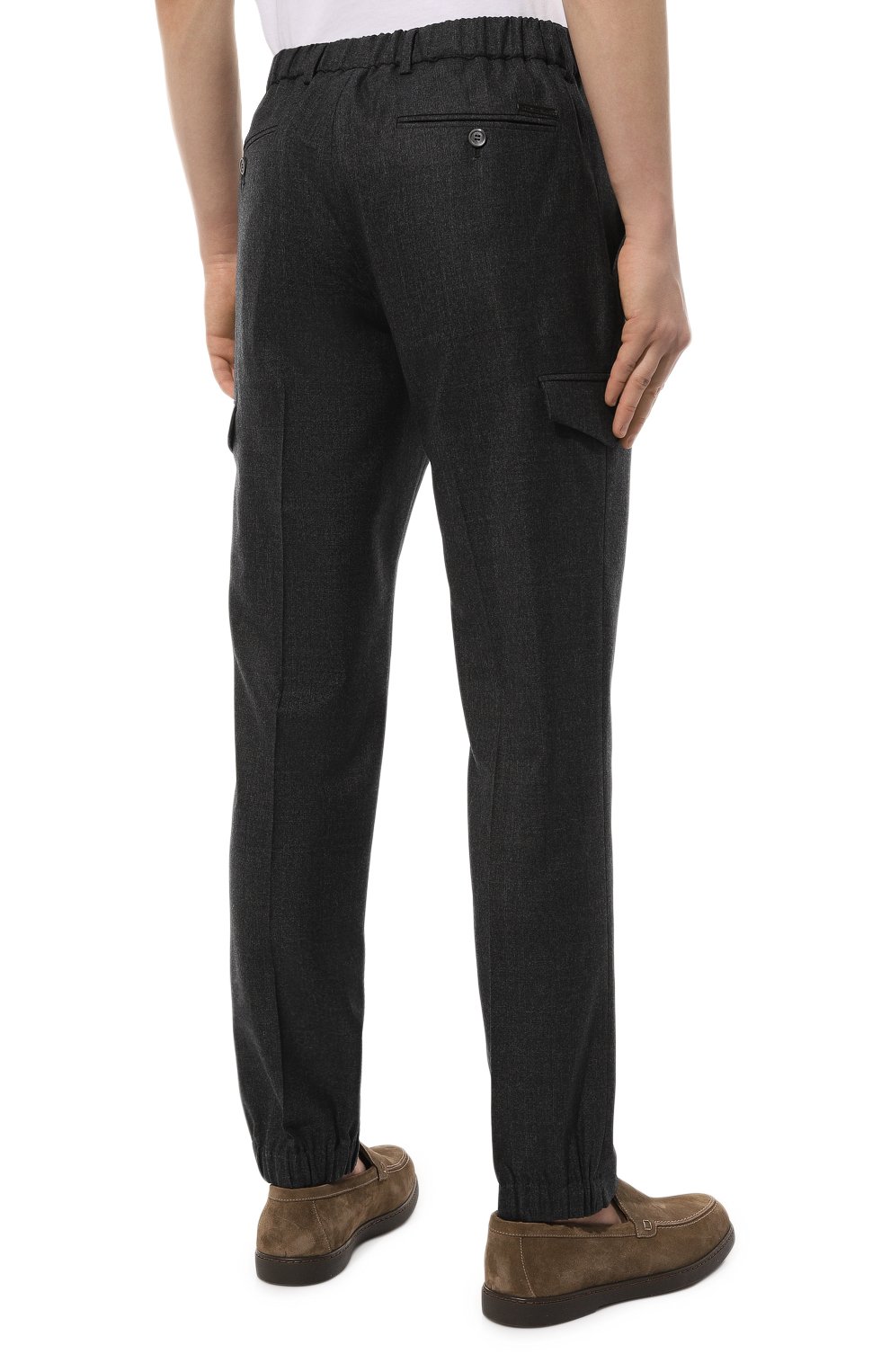 Шерстяные брюки-карго STEFANO RICCI темно-серого цвета по цене 108000 руб., арт. M1T3300082/T029HC, фото 4 Шерстяные брюки-карго STEFANO RICCI, арт. M1T3300082/T029HC, фото 4