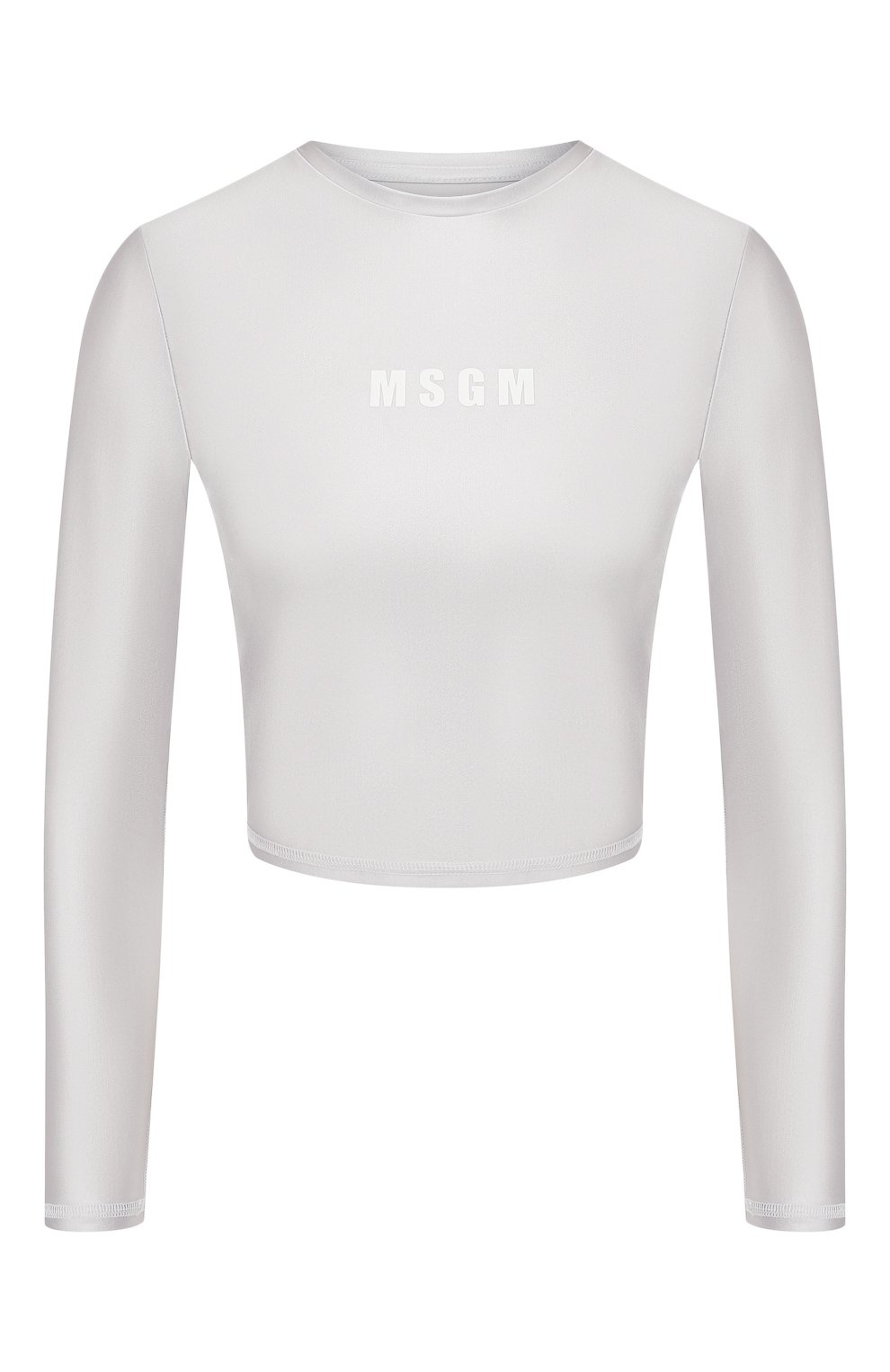 Лонгслив MSGM серебряного цвета по цене 8435 руб., арт. 2845MDM02 207231, фото 1 Лонгслив MSGM, арт. 2845MDM02 207231, фото 1