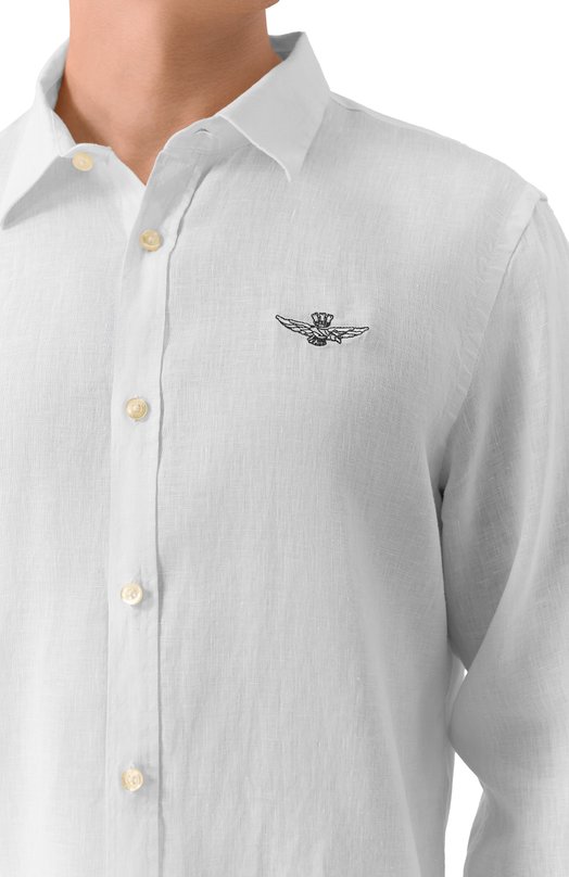 Льняная рубашка Aeronautica Militare CA1239CT3089 Белый  CA1239CT3089 Фото 5