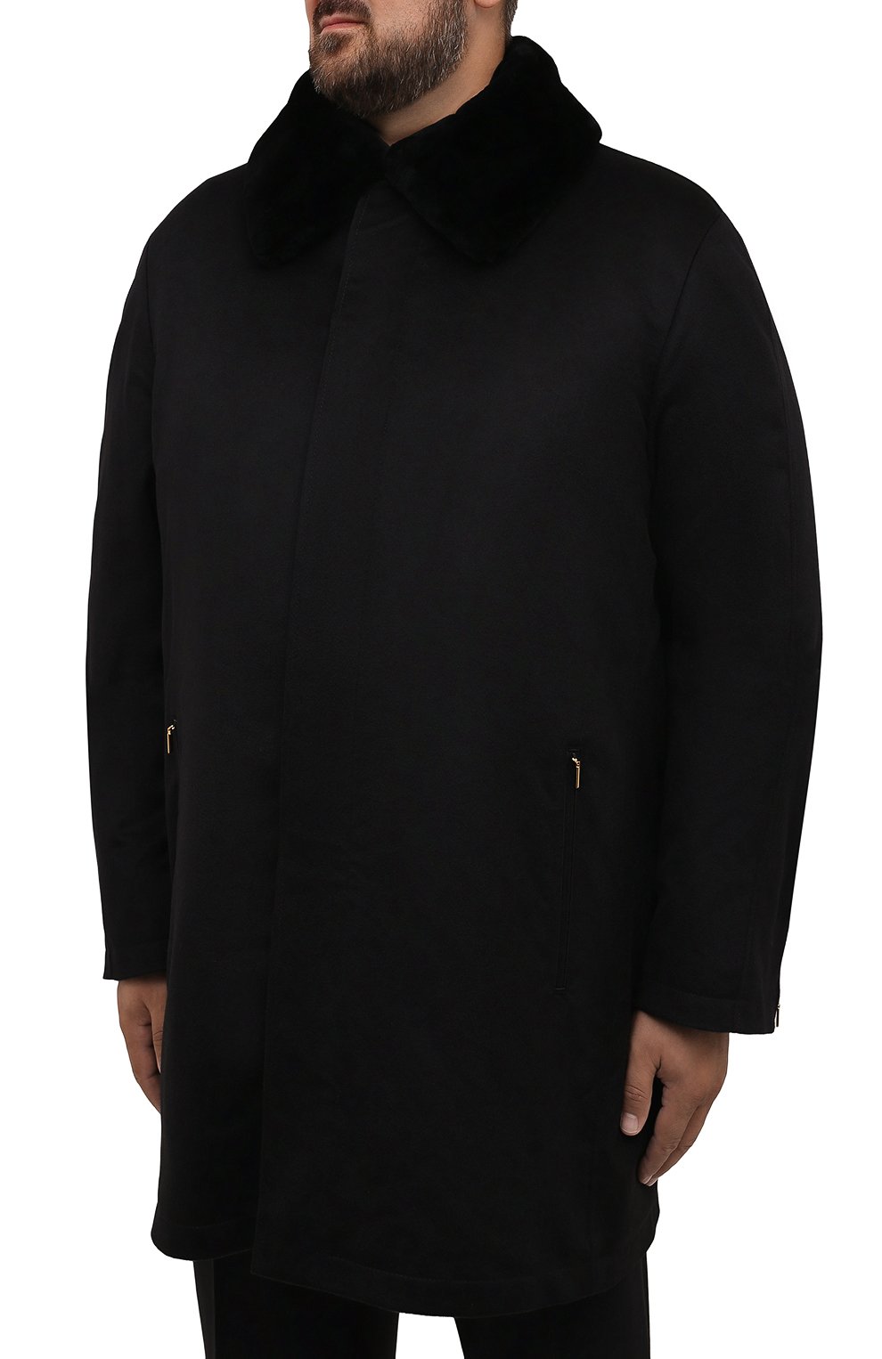 Кашемировое пальто с воротником из бобра ZILLI, арт. MAW-TIMBU-03001/0003/66-68, фото 3