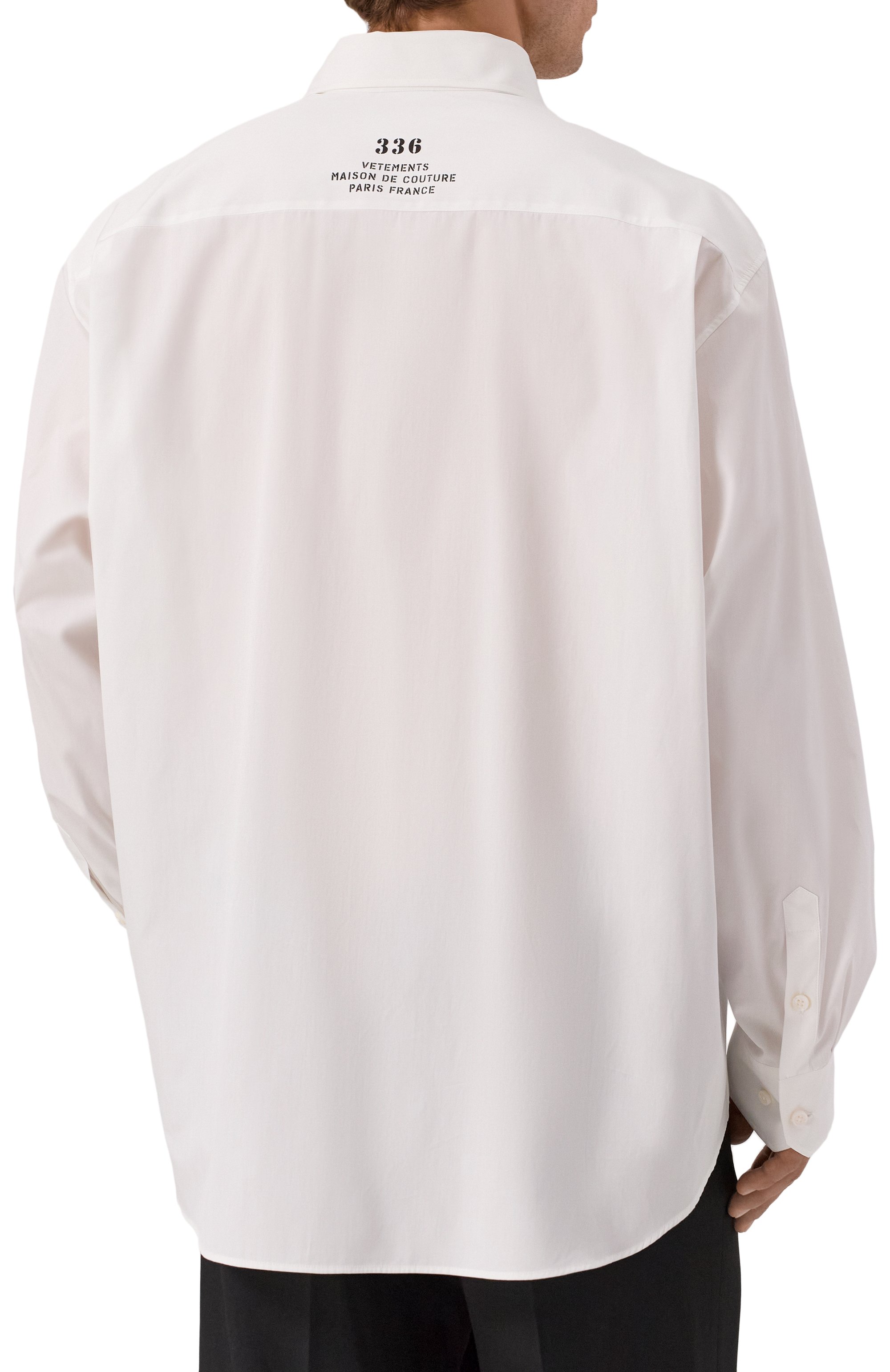 Хлопковая рубашка VETEMENTS, арт. UA53SH450W/1001 P0PLIN, фото 4