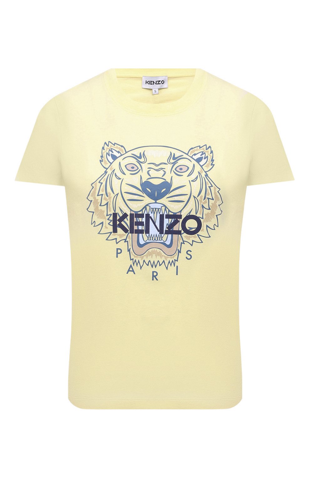 Хлопковая футболка KENZO желтого цвета по цене 13800 руб., арт. FC52TS8464YM, фото 1 Хлопковая футболка KENZO, арт. FC52TS8464YM, фото 1