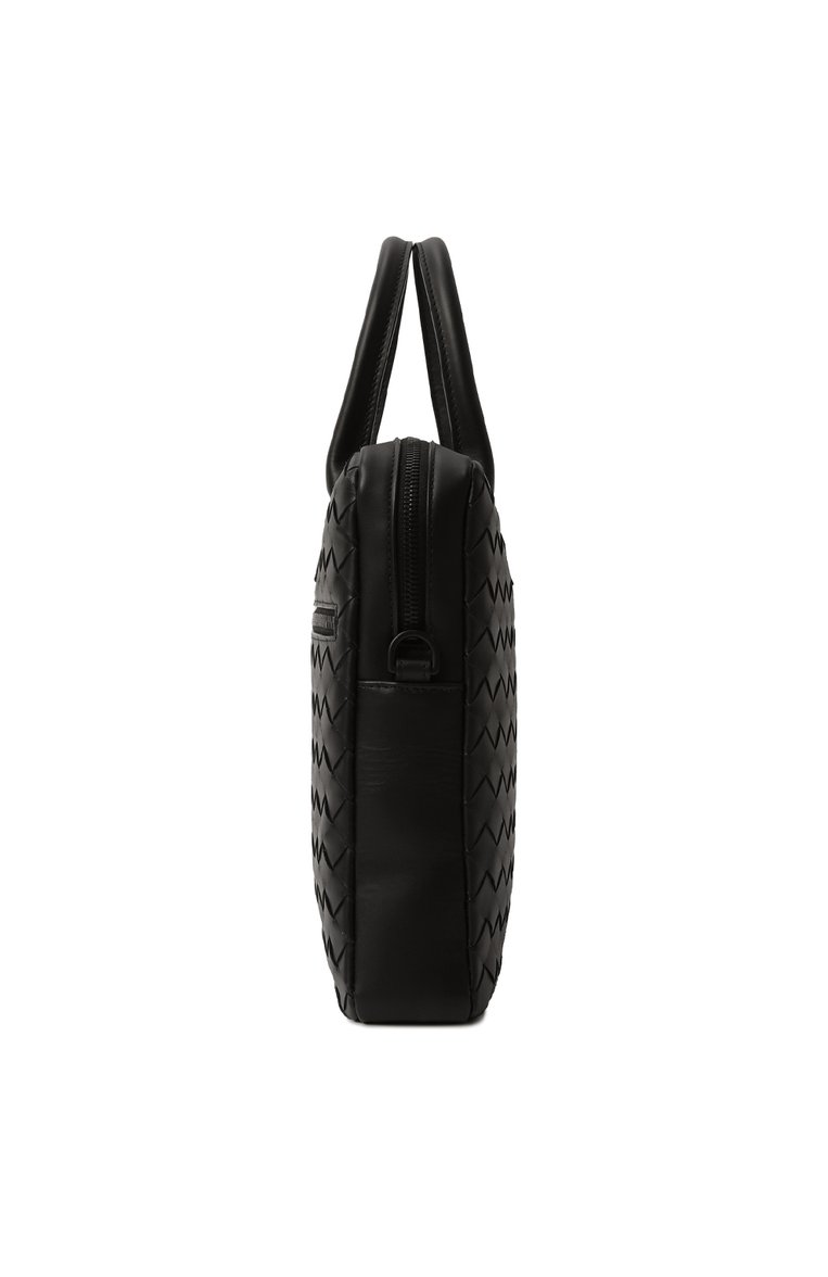 Мужская портфель BOTTEGA VENETA черного цвета, арт. 601065/V3US2 | Фото 4 (Размер: large; Драгоценные камни: Проставлено; Материал сплава: Проставлено; Материал: Натуральная кожа; Ремень/цепочка: На ремешке; Сумки-технические: Портфели)