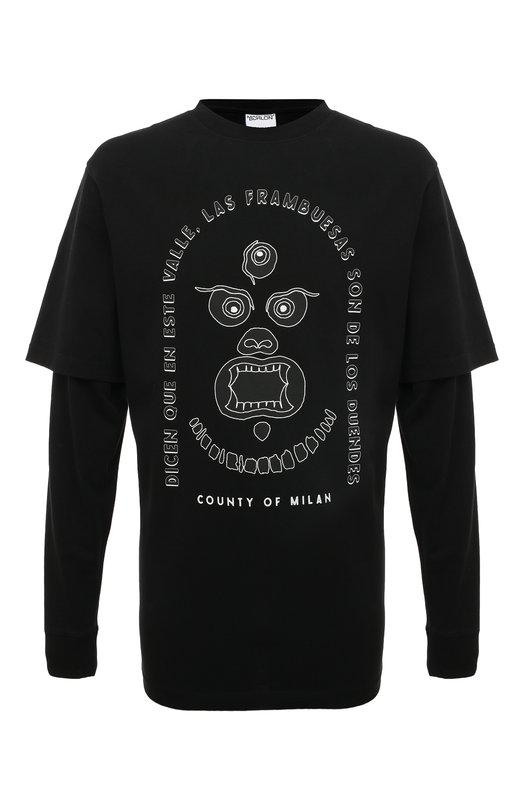 

Хлопковый лонгслив Marcelo Burlon, Чёрный