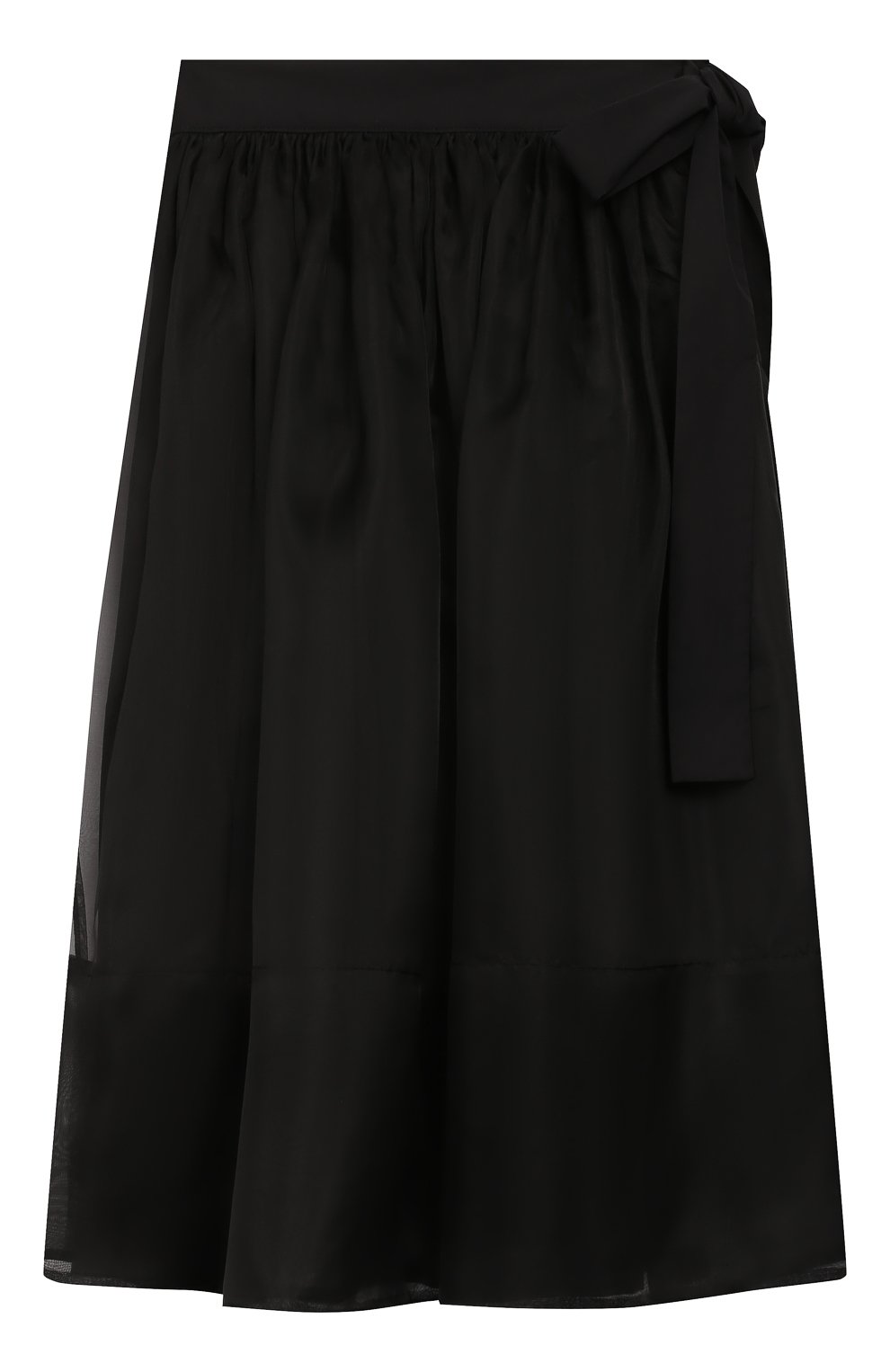 Шелковая юбка UNLABEL черного цвета по цене 25300 руб., арт. G0U-1/19-IL203/12A-16A, фото 1 Шелковая юбка UNLABEL, арт. G0U-1/19-IL203/12A-16A, фото 1